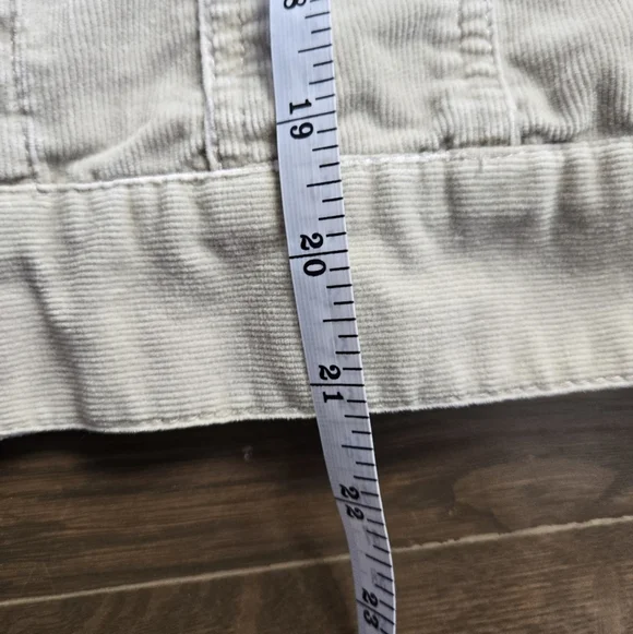 VTG Nautica corduroy 90s y2k zip up jacket beige women sz M - Picture 9 of 10